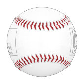 グレーモダンのイニシャルと名前のロゴ 野球ボール (正面)