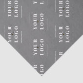 グレーモダンのカスタムロゴ付きタイル表示メッセージ 薄葉紙 (詳細)