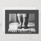 グレーモダンのカスタム写真 | 父の日を祝う 招待状 (正面)