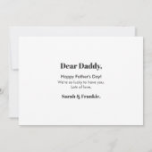 グレーモダンのカスタム写真 | 父の日を祝う 招待状 (裏面)