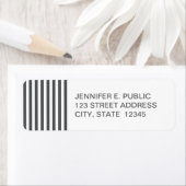 グレーモダンのストライプパターン ラベル (インサイチュ)