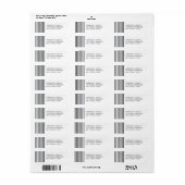 グレーモダンのストライプパターン ラベル (フルシート)