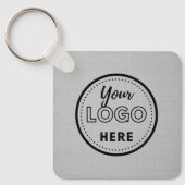 グレーモダンのビジネスのプロモ企業のロゴ キーホルダー (正面)