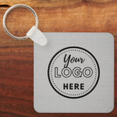 グレーモダンのビジネスのプロモ企業のロゴ キーホルダー (正面)