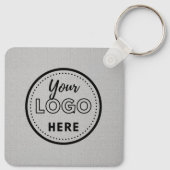 グレーモダンのビジネスのプロモ企業のロゴ キーホルダー (裏面)