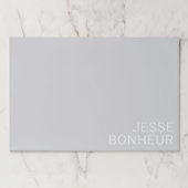 グレーモダンのホワイトネーム ペーパーパッド (正面)