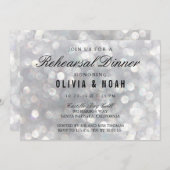グレーモダンのリハ結婚ーサルディナー招待状 招待状 (正面/裏面)