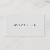 グレーモダンの入力シンプル 名刺 (裏面)