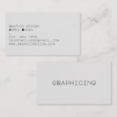 グレーモダンの入力シンプル 名刺 (正面/裏面)