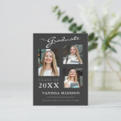 グレーモダンの大学院の発表 ポストカード (スタンド正面)