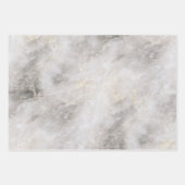 グレーモダンの大理石パターン ラッピングペーパーシート (正面)