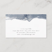 グレーモダンの水彩書道ミニマル 名刺 (裏面)