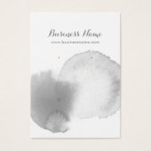 グレーモダンの水彩背景イヤリングカード (正面)