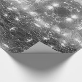 グレーモダンの白黒の幾何学的パターン ラッピングペーパー (角)