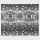 グレーモダンの白黒の幾何学的パターン ラッピングペーパー (フラット)