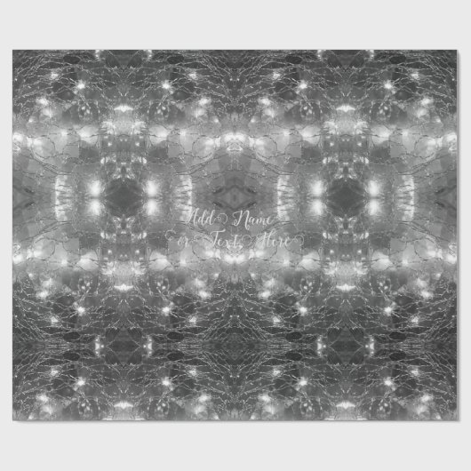 グレーモダンの白黒の幾何学的パターン ラッピングペーパー (フラット)