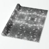グレーモダンの白黒の幾何学的パターン ラッピングペーパー (アンロールド)