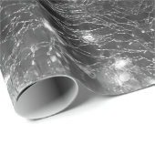 グレーモダンの白黒の幾何学的パターン ラッピングペーパー (ロールコーナー)