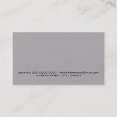 グレーモダンの薄い赤い線を持つ名刺 名刺 (裏面)