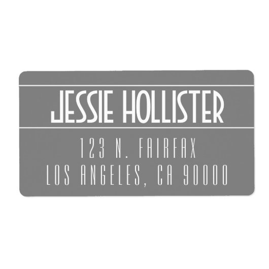 グレーモダンはっきりしたとホワイト ラベル (正面)