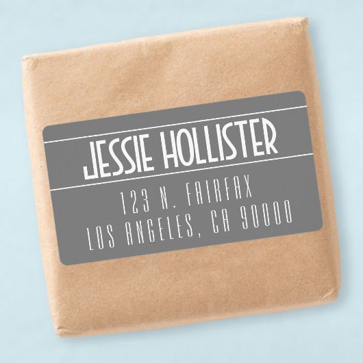 グレーモダンはっきりしたとホワイト ラベル