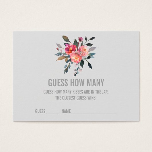 グレーモダンはゲームのカードの数を推測キス (正面)