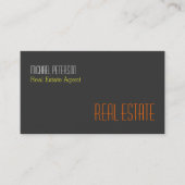 グレーモダンイエローオレンジエージェント名刺 名刺 (正面)