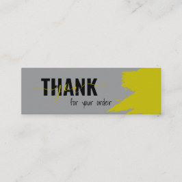 グレーモダンイエロースクリプトあり スキニー名刺