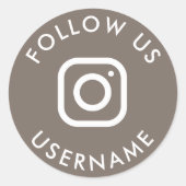 グレーモダンイカスタムンスタグラムSNSパッケージ ラウンドシール (正面)