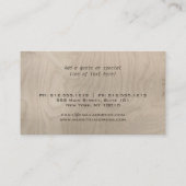 グレーモダンウッドの建築彫刻文字 名刺 (裏面)