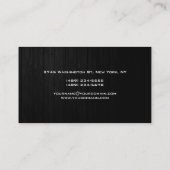 グレーモダンウッド巨大な手紙の名刺 名刺 (裏面)