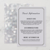 グレーモダンエレガントなウェディングゲスト情報カード エンクロージャーカード (正面/裏面)