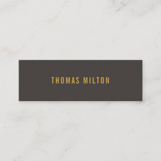 グレーモダンエレガントイエローコンサルタントネットワーキング スキニー名刺 (正面)