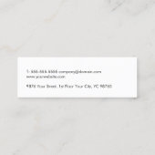 グレーモダンエレガントブルー回路コンピュータの修復 スキニー名刺 (裏面)