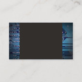 グレーモダンエレガントブルー回路コンピュータの修復 名刺 (裏面)