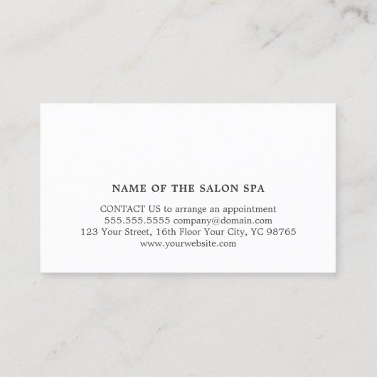 グレーモダンエレガントマッサージセラピストロイヤリティカード ロイヤリティカード (裏面)