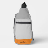 グレーモダンオレンジ色のアクセントのプロモーションシェード スリングバッグ (正面)