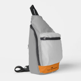 グレーモダンオレンジ色のアクセントのプロモーションシェード スリングバッグ