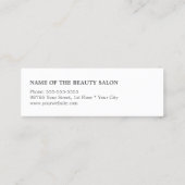 グレーモダンカッコいいシザーブルー美容師 スキニー名刺 (裏面)
