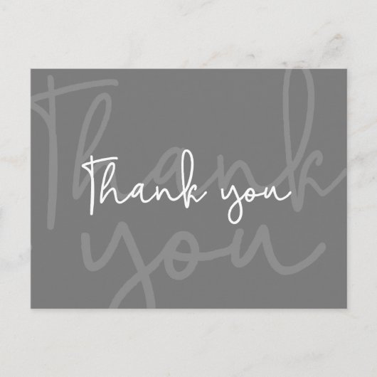 グレーモダンカップル赤ちゃんシャワー男女兼用 案内ポストカード (正面)