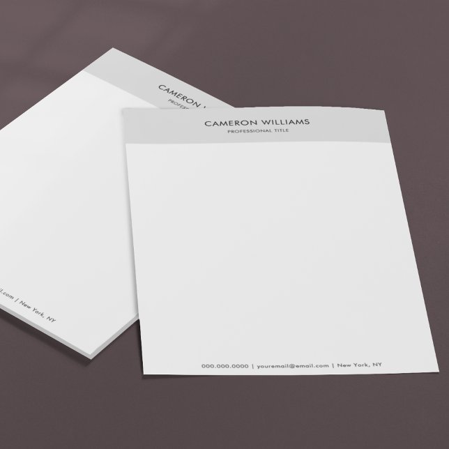 グレーモダンカラーブロックサンキュージョブインタビュー レターヘッド (Modern Gray Color Block Thank You Job Interview Letterhead
)