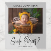 グレーモダンガイドの親提案 ワインラベル (シングルラベル)