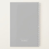 グレーモダンギャラリー10ベビーフォトコラージュ ノートブック (裏面)