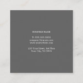 グレーモダンクールホワイトコンサルタント スクエア名刺 (裏面)