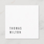 グレーモダンクールホワイトコンサルタント スクエア名刺 (正面)