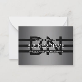 グレーモダングラディエントおよび黒の水平ストライプ色 ノートカード
