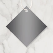 グレーモダングラディエントおよび黒の水平ストライプ色 フェイバータグ (裏面)