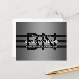 グレーモダングラディエントおよび黒の水平ストライプ色 ポストカード