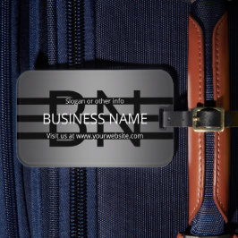 グレーモダングラディエントおよび黒の水平ストライプ色 ラゲッジタグ