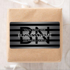 グレーモダングラディエントおよび黒の水平ストライプ色 ラベル